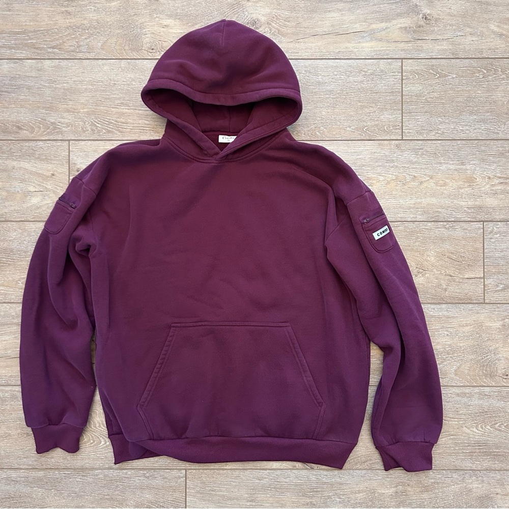 Unbranded Women's Hooded Sweatshirt in Deep Plum